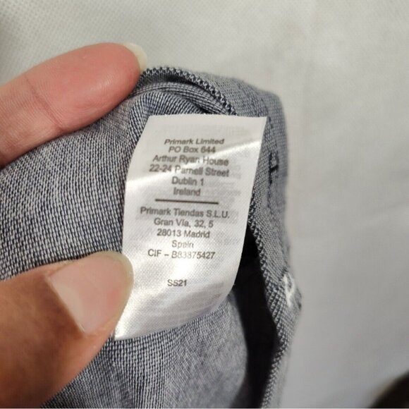 Primark Polo Shirt Collared Men Size M Blue Nautical Anchors Short Sleeve - Picture 9 of 9